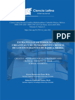 Estrategias Metodológicas Creativas y El Pensamiento Crítico Educ Media