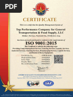 UAF Americo-ISO 9001 - Top Performance Company