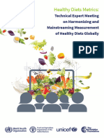 Healthy Diet Metrics Meeting Report