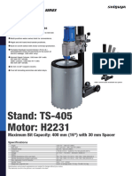 TS-405 H2231 Coring Machine Spec