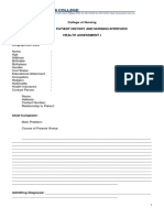 Health Assessment Forms I and II