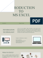 Introduction To Excel