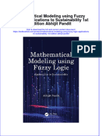 Full Chapter Mathematical Modeling Using Fuzzy Logic Applications To Sustainability 1St Edition Abhijit Pandit PDF