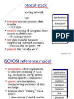 Internet Protocol Stack: Application: Transport: Network: Link: Physical