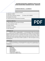 RELATORIO DE PRATICA ACADEMICO Princípio Da Conservação de Energia