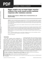 Hipertrofia-Bigger Weights May Not Beget Bigger Muscles - Evidence From Acute Muscle Protein Synthetic Responses After Resistance Exercise