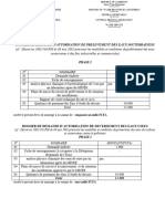 Dossier de Demande D'autorisation