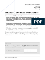 Strategic Business Management Questions