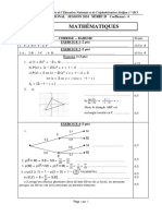 MATHS - CORRIGE BAC BLANC 2024 - Série D