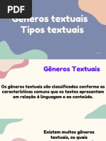 Gêneros Textuais e Tipos Textuais