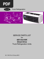 Truck Refrigeration: Service Parts List For