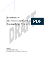 Handbook For The Presbyterian Church in Canada Congregational Treasurers