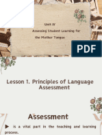 Principles of Assessment 