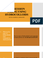 Impression Taking Using Hydrocolloids