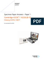 0470 Specimen Paper Answers Paper 1 (For Examination From 2024)