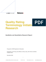 ChatHouse Research and Nature Report - Quality Rating Terminology Initiative Research FINAL