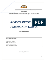 Apontamentos de Psicologia Geral 2023-2024