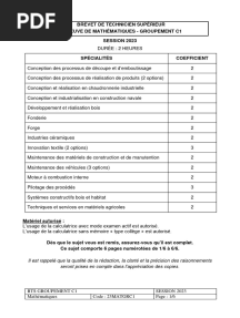 Mathématiques Groupement C1