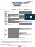 Conduct Branch-I Programme: MBA (SEM) : Date Sheet/ Nov 2011