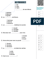 Dictées Aménagées - Féminin