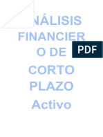 ANÁLISIS FINANCIERO DE Corto Plazo Activo