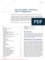 Nutrition Parentérale Indications, Modalités Et Complications