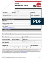 Vocational Placement Student Acknowledgement Form VPA