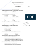 Math 8 3rd Q Exam