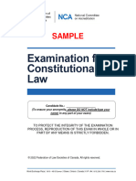 Constitutional Law Sample Exam