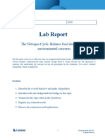 Lab Report - The Nitrogen Cycle - Balance Food Demands and Environmental Concerns