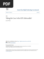 Taking The Case: Is The GPL Enforceable?: Santa Clara High Technology Law Journal