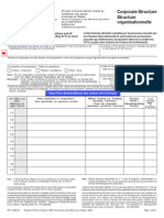 Corporate Structure Structure Organisationnelle: Return Completed Form To: Envoyer La Formule Dûment Remplie Au