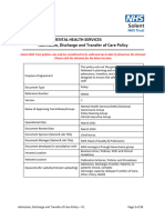 mh03 Admission Transfer and Discharge Policy v1