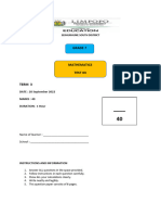 2022 Grade 7 Term3 Maths Test-1