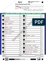 Ielts Answer Sheet PDF