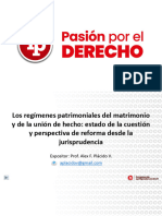 Análisis Jurisprudencial de Los Regímenes Patrimoniales Del Matrimonio Alex Plácido Vilcachagua