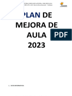 Plan de Mejora DE AULA 14620-2023