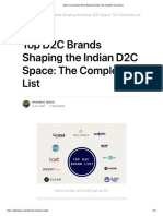 Direct To Consumer (D2C) Brands in India - The Complete List (2021)