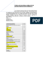 Acta de Entrega de Material Sobrante en Almacen General MDS