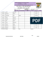 Planilla de Registro Futbol de Salón