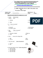 Soal Bahasa Inggris Kelas 1 Kurikulum Merdeka