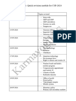 Karmayogi IAS Quick Revision Module For CSP 2024 Set 1