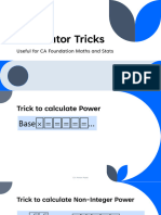 Calculator Tricks + Number System