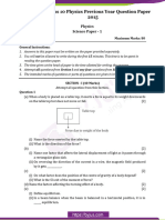 ICSE Class 10 Physics Previous Year Question Paper 2015