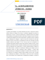 Mapa - Acionamentos ELÉTRICOS - 52/2024: Unicesumar