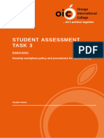 BSBSUS501 STUDENT ASSESSMENT TASK 3 My