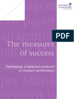 The Measures of Success: Developing A Balanced Scorecard To Measure Performance