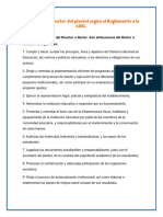 Funciones Del Rector Del Plantel Según El Reglamento A La LOEI