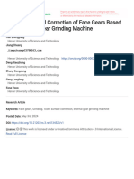 The Grinding and Correction of Face Gears Based On