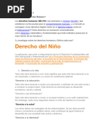 Derecho Del Niño: Normas Morales Comportamiento Humano Derecho Interno Internacional Derechos